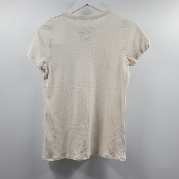 Chaser Happy Thought Rainbow Baby Tee Cotton Shirt Graphic White NEW - Picture 5 of 8